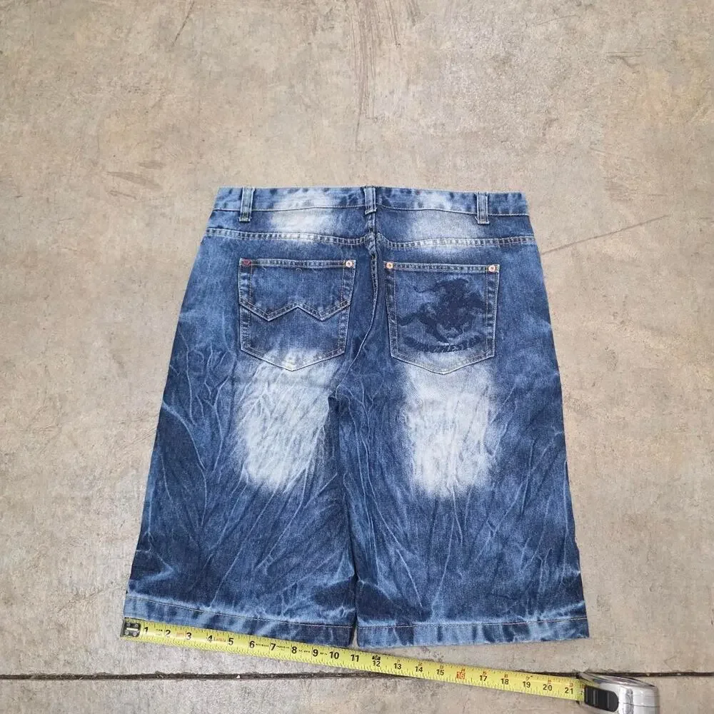 Y2K Remington Shotguns Acid Wash Denim Jorts (36